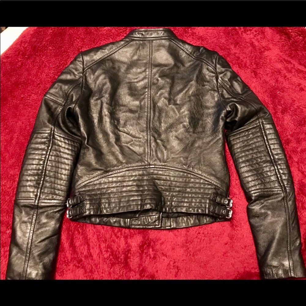 EUC Michael Kors Genuine Lambskin Leather Jacket - Picture 2 of 8